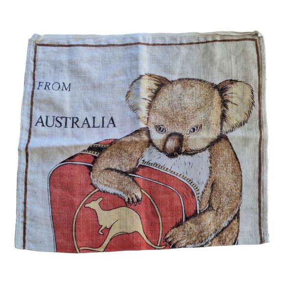 Pure Linen Pillow Cover 17x15 From Australia With Love Panda by Fast Colours - Picture 1 of 11